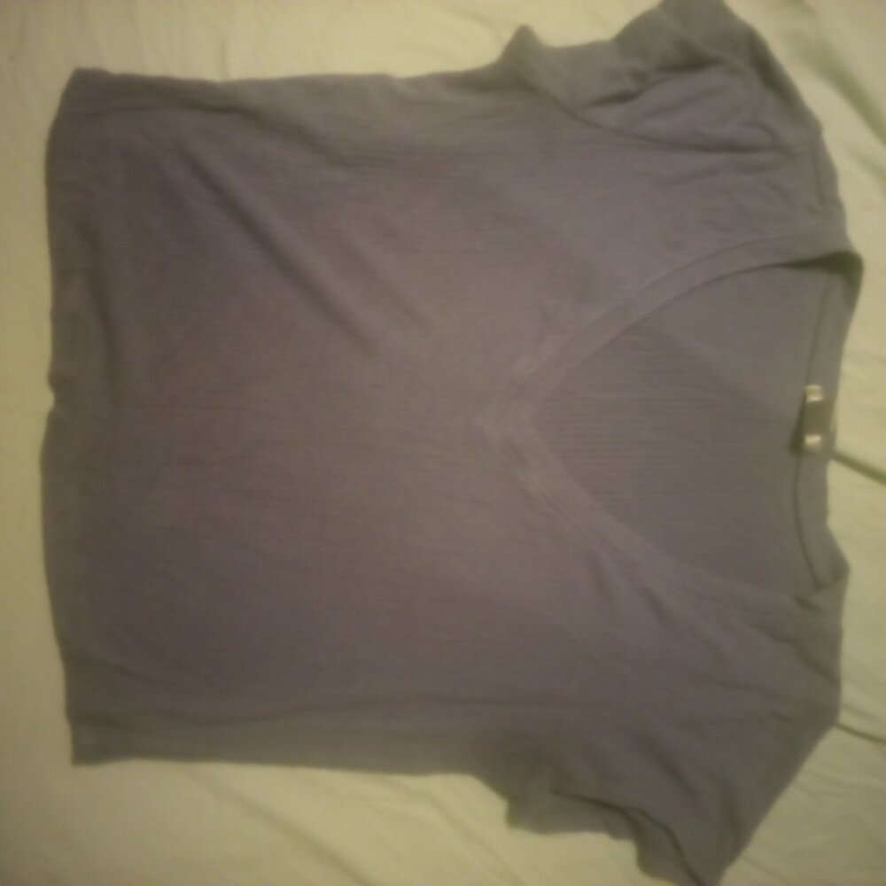 light purple crop tee